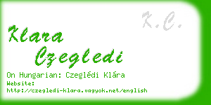 klara czegledi business card